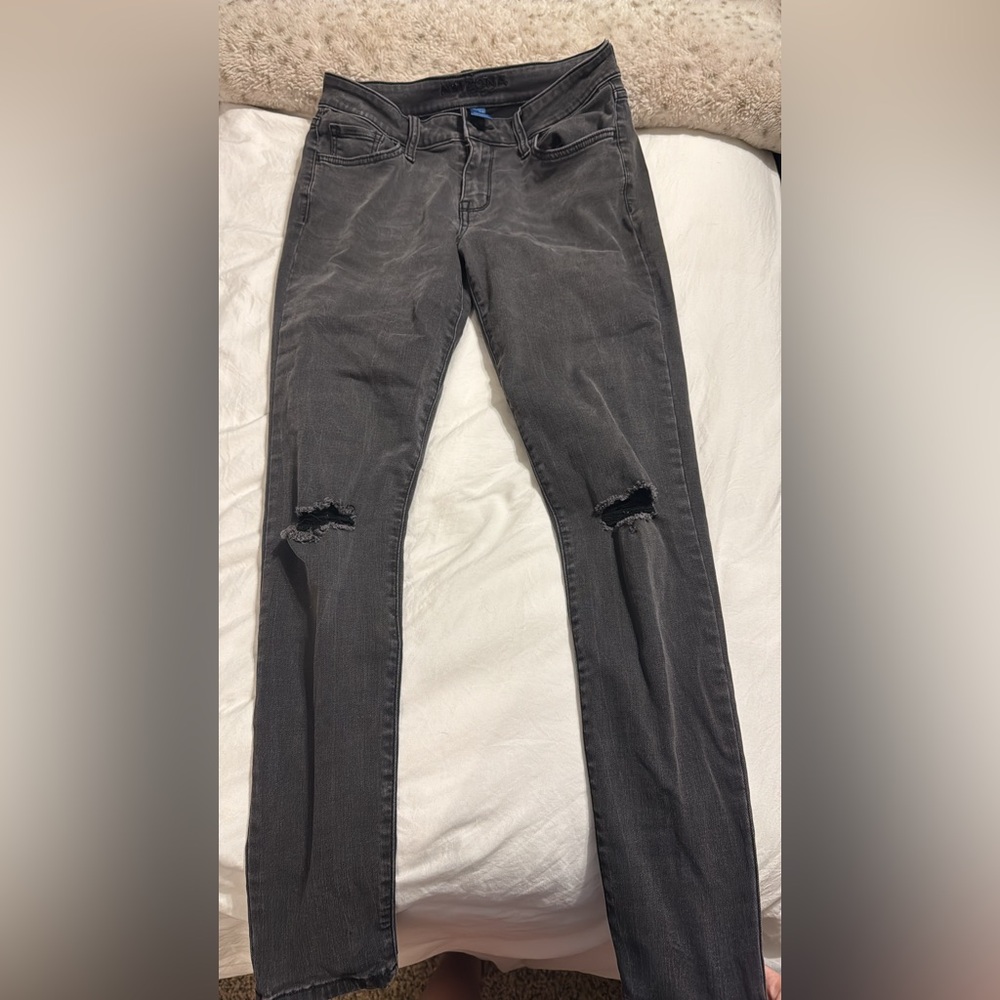 Distressed Black Jeans